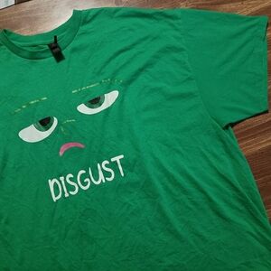 INSIDE OUT DISGUST T-SHIRT - 2XL // Disney Green Movie Funny Character Tee Shirt
